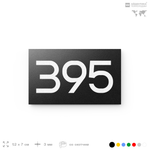 Номер на дверь 395, табличка на дверь для офиса, квартиры, кабинета, аудитории, склада, черная 120х70 мм, Айдентика Технолоджи