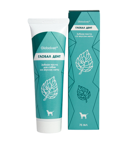 Паста зубная Глобал-дент для собак и кошек со вкусом мяты - 75 мл