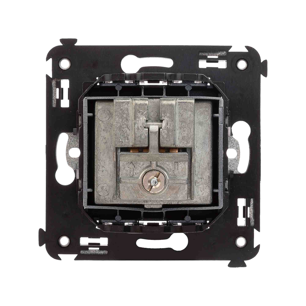 Розетка TV-FM-SAT в стену, "Avanti", "Закаленная сталь"