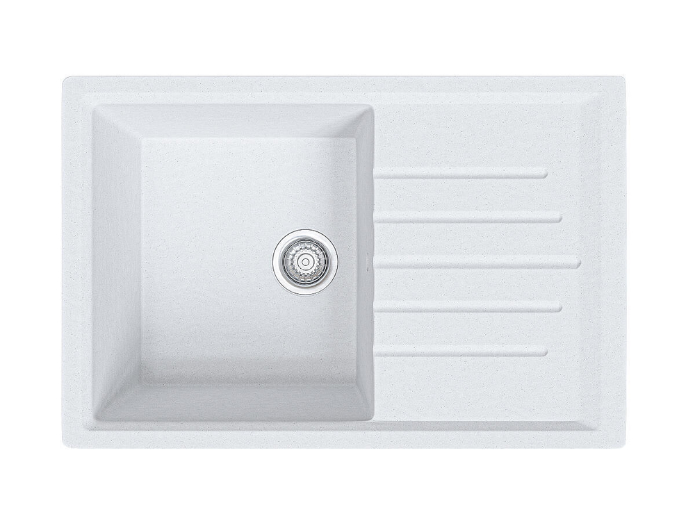 Мойка врезная Vivat 754919 1Ч1К МатБелый Искусственный камень