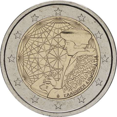 ГРЕЦИЯ, 2022, 2 ЕВРО [БИМЕТАЛЛ] [UNC]