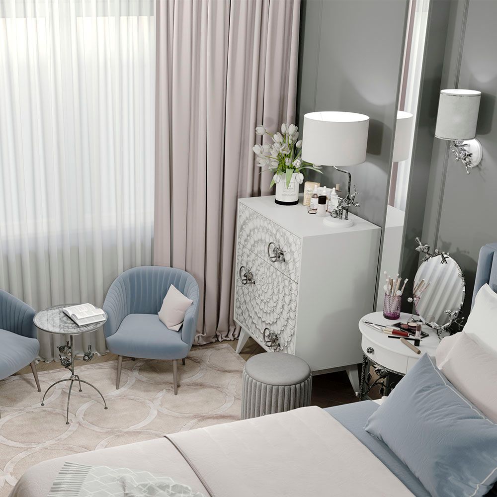 Комод Терра Птички с 3 ящиками Айс