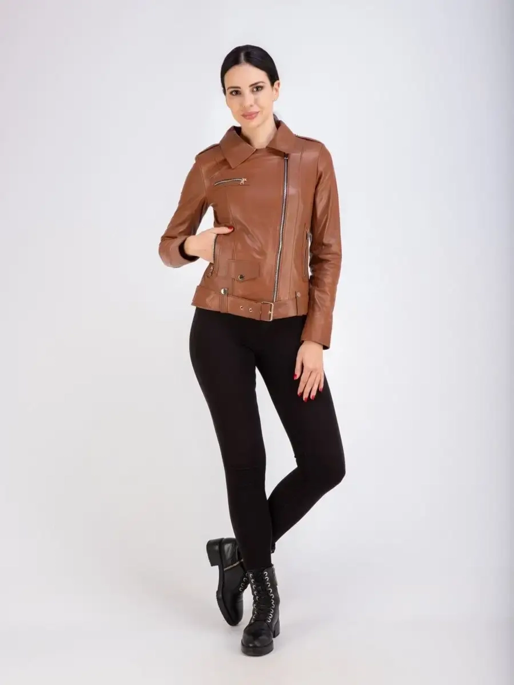 Косуха кожаная куртка женская Турция