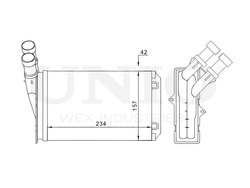 Радиатор отопителя UNIO RAD-20029
