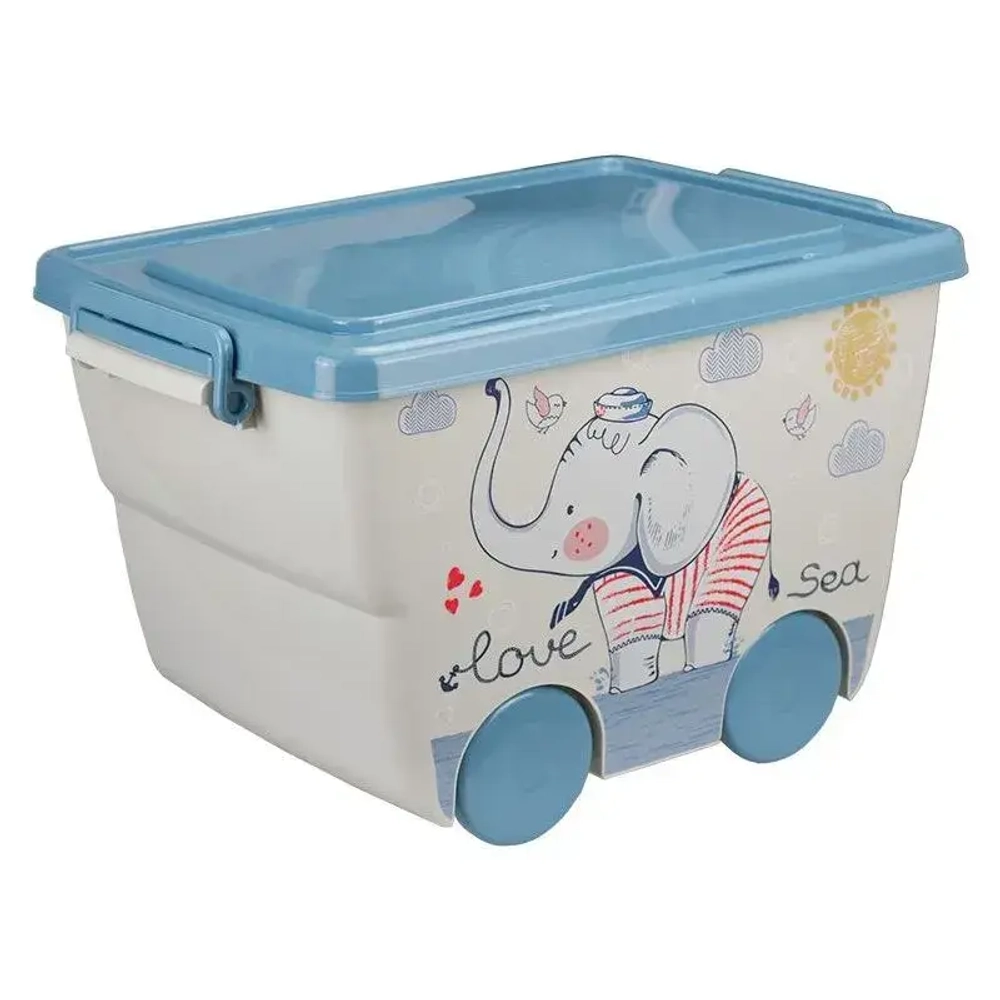 Ящик для игрушек 23л ДЕКО слоник (комплект 6 шт)