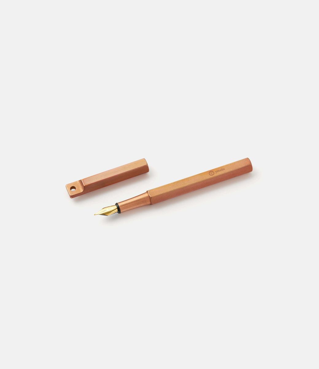 Ystudio Portable Fountain Pen Copper — портативная перьевая ручка