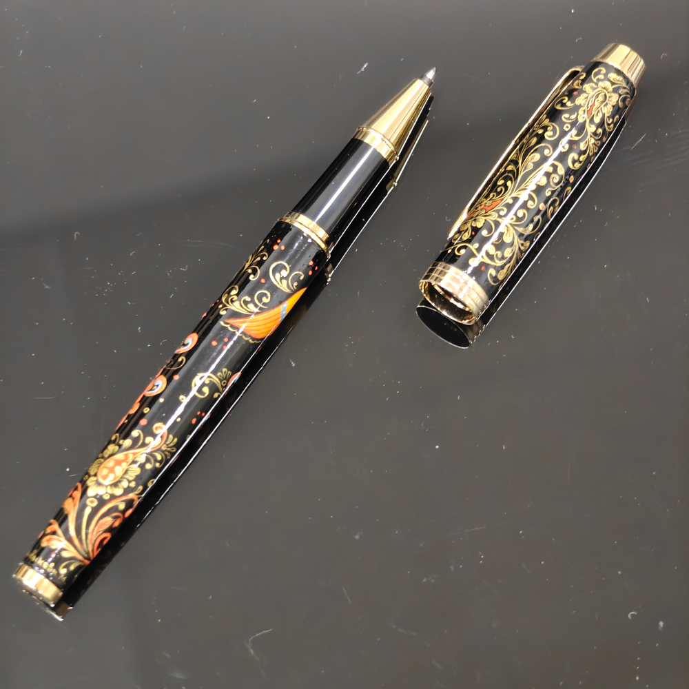 Ручка с ручной росписью Палех "Жар-птица-2" в футляре