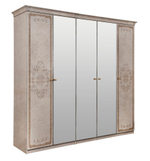 Патрисия (Эра) Шкаф пятидверный (2+1+2) с зеркалом (крем)