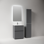 Тумба напольная Sancos Folk Floor 590х445х850, c двумя ящиками оснащенными доводчиками, Grey soft, арт.FL60FGS