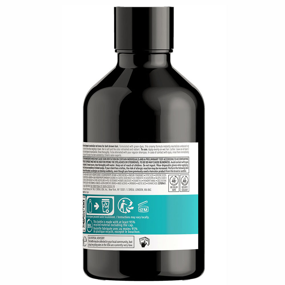 L'Oreal Шампунь-крем с зеленым пигментом для нейтрализации красного оттенка темных волос 300мл