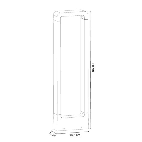 Уличный светодиодный светильник Arte Lamp Trapezio A2060PA-1BK