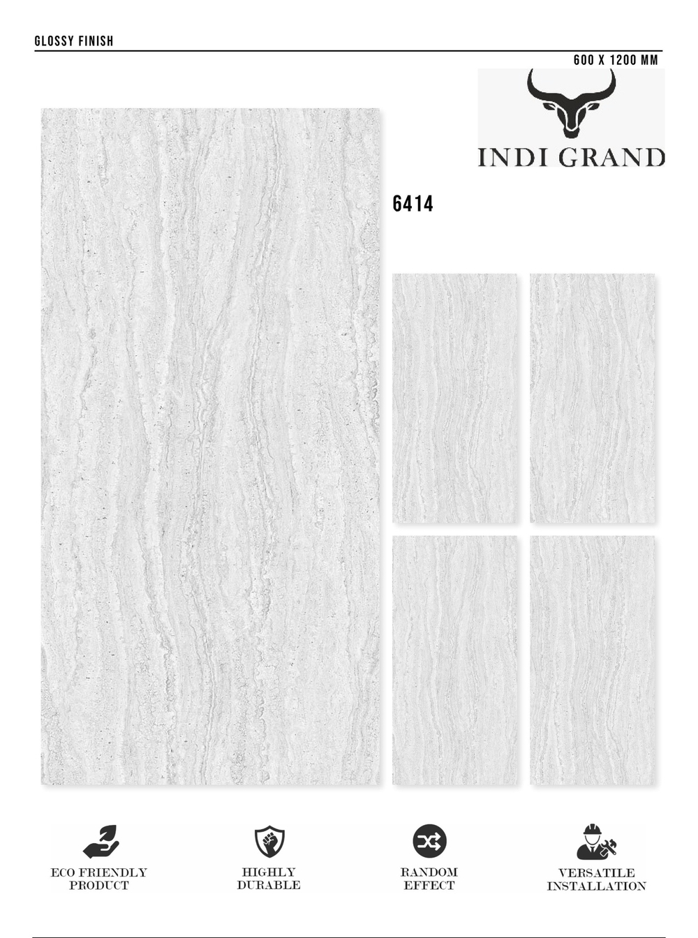 Керамогранит glossy №5, 60х120, 6414