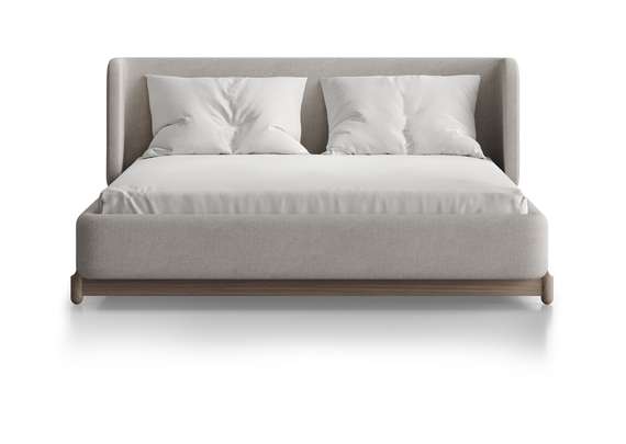 Кровать Basic спальное место 140*200 см (молочный, рогожка)