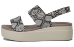 Crocs Brooklyn thick-soled casual sandals women's cement gray