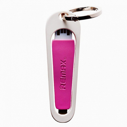 Кабель USB/Lightning Rings-remax pink