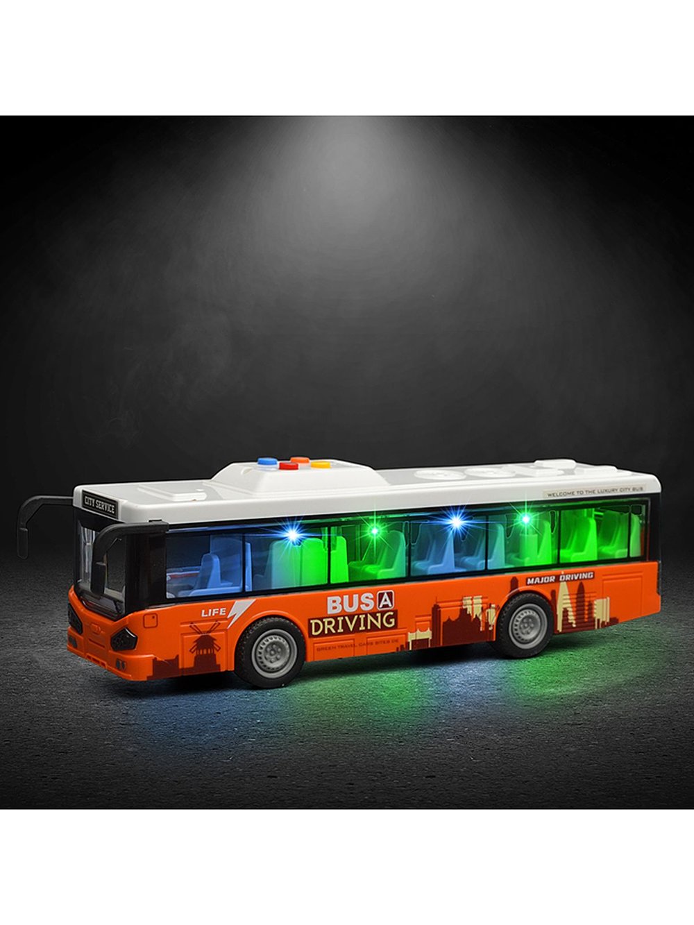 Машинка Автобус Экскурсионный со светом и звуком (JS120A)