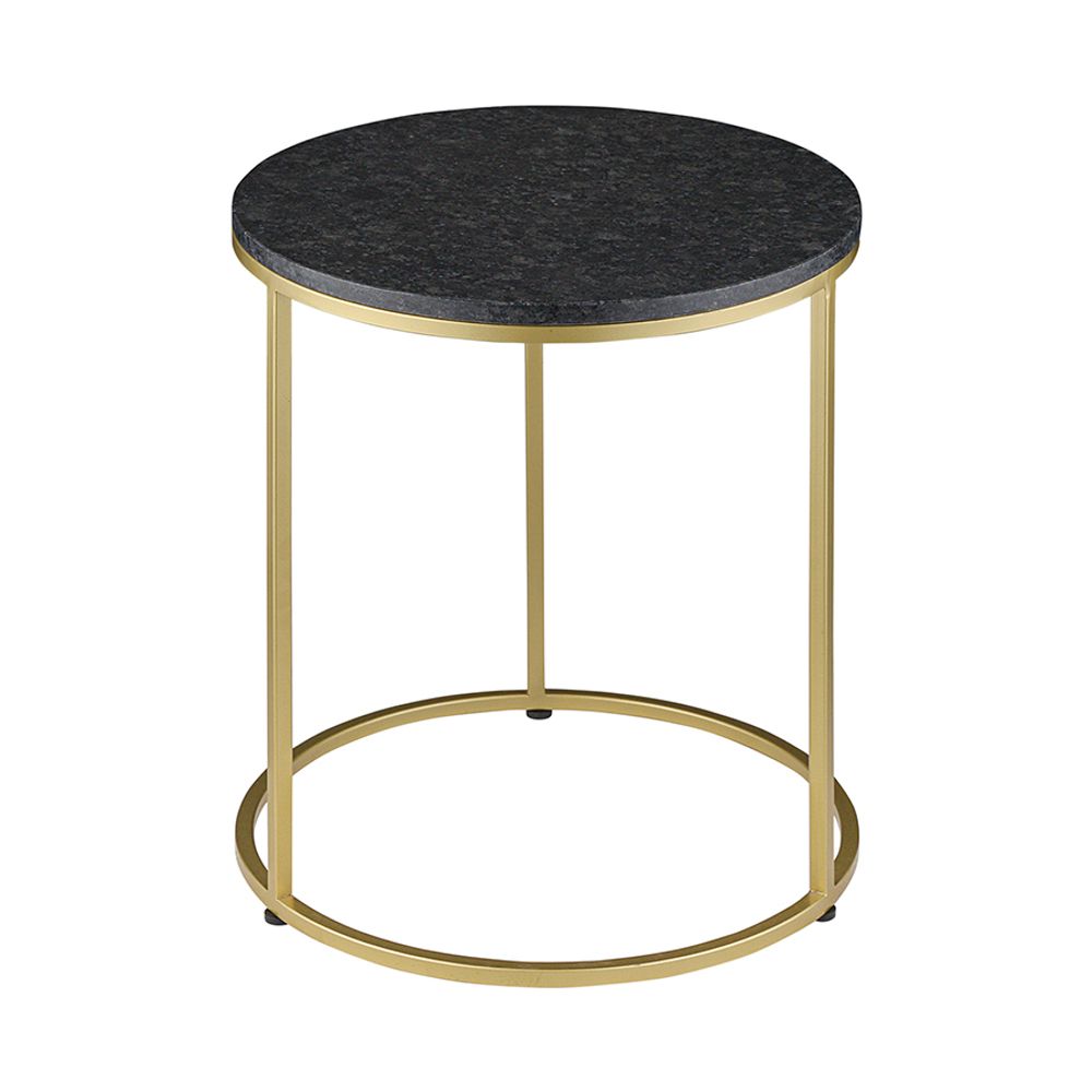 Набор из 2-х кофейных столиков Hans, Ø40 см и Ø50 см, черный мрамор