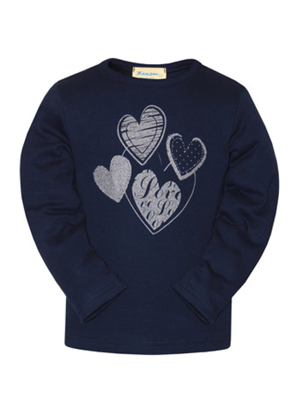 764 Джемпер "Сердечки" (интерлок,печать )