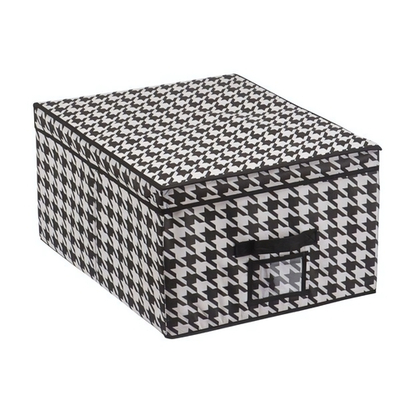 Короб для хранения "Пепита", Д500 Ш400 В250, черно-белый