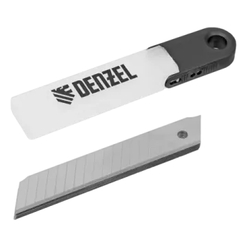 Лезвия, 18 мм, сталь SK5 - 0,5 мм, 10 штук// Denzel