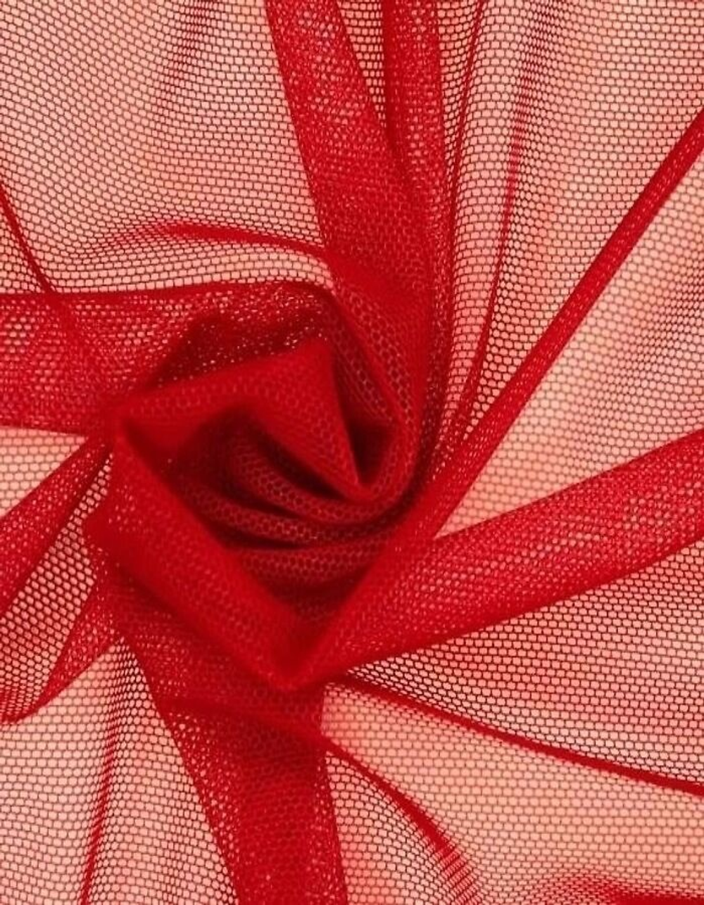 Сетка трикотажная эластичная. Цвет- Красный, 1,25м