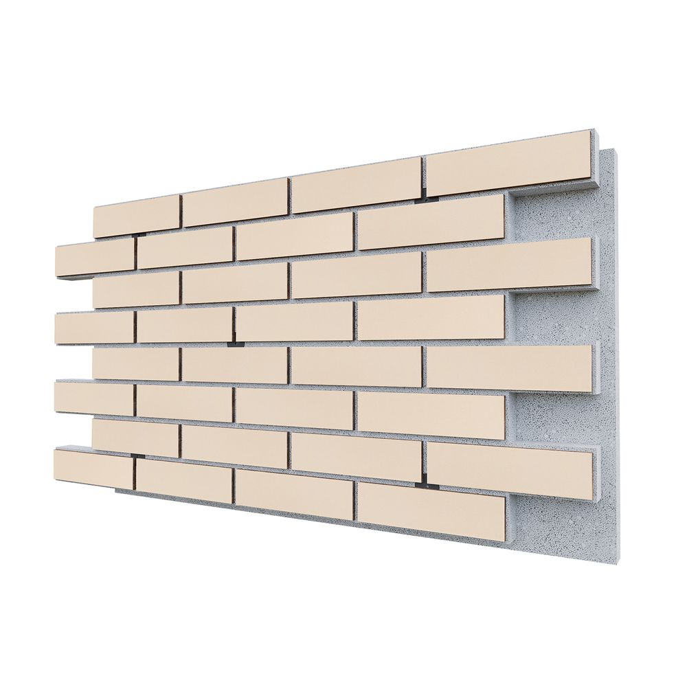 Негорючая термопанель ППС PRO Керамин Амстердам 7 Белый 0,612 м², 1020x600 мм