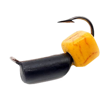 Мормышка вольфрам Wormix37 Столбик с Сырным кубиком d-3.5мм 1.1г (497) 1шт Чёрный