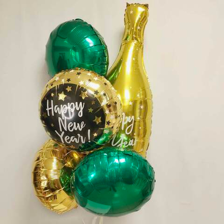 Новогодний набор из 5 фольгированных шаров 18" и 41"