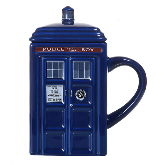 3D кружка с крышкой Тардис из Доктора Кто, 400 мл