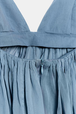 ZARA ЛЕГКИЙ ТОП НА БРЕТЕЛЯХ, СИНИЙ