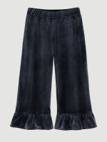 Велюровые брюки с воланами Mjölk Mist Grey