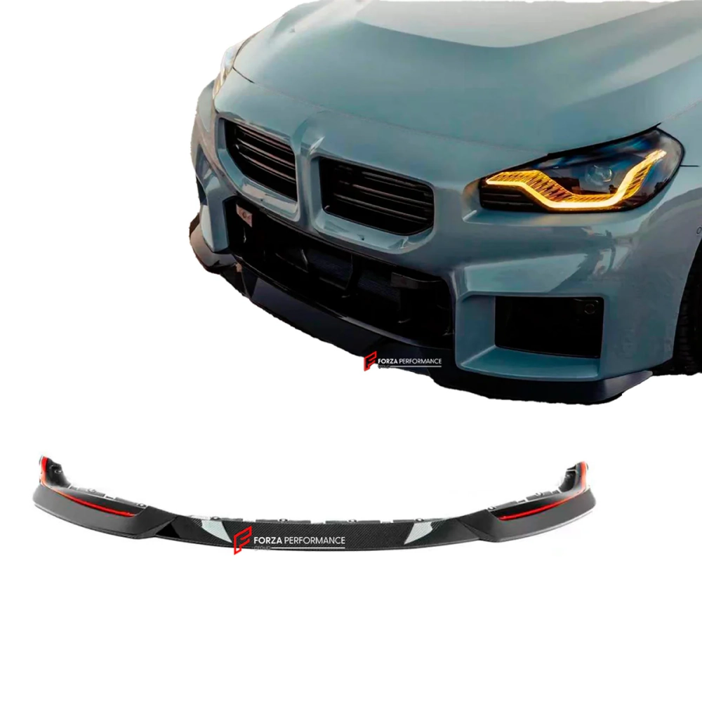 Карбоновая губа переднего бампера для BMW M2 G87 / 2 серии G42 БМВ тюнинг