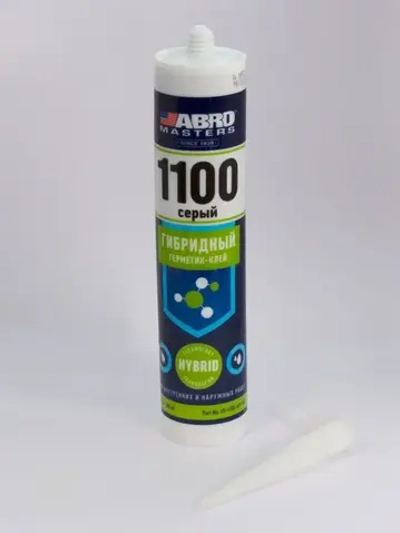 Однокомпонентный универсальный гибридный герметик-клей нового поколения на основе MS-полимера (серый) ABRO MASTERS