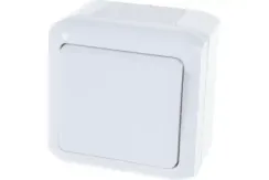 Выключатель Legrand Quteo 1-клавишный накладной IP44 белая 25991