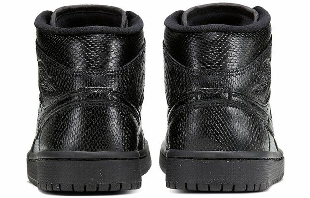Кроссовки Jordan Air Jordan 1 Mid "Black Snakeskin" (Женская размерная сетка)