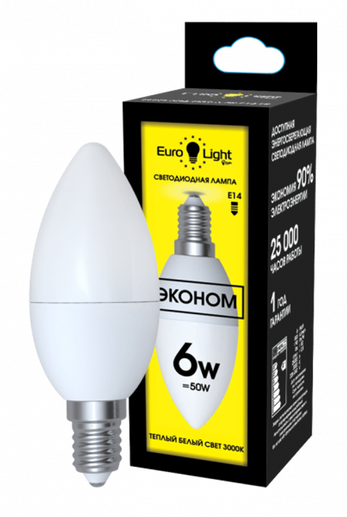 Лампа ELEC-504-C37-6-3K-E14-FR