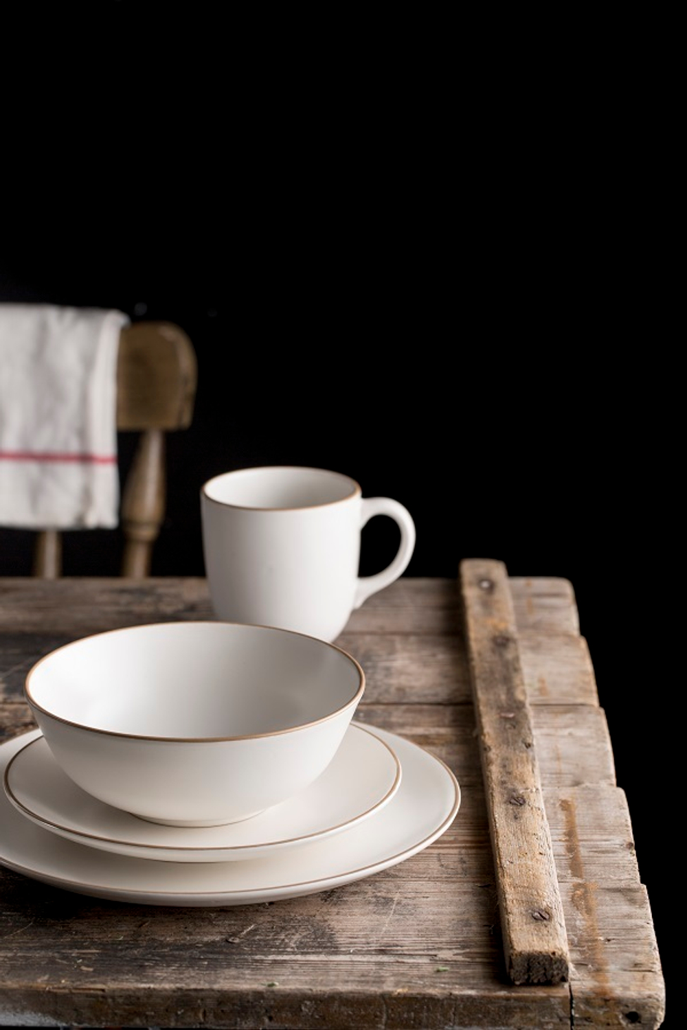 Набор обеденной посуды classic, кремовый, 12 пред.