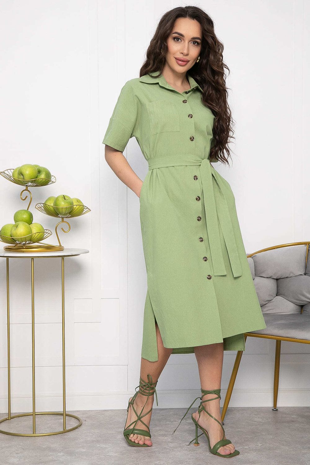 Платье Фруктовый коктейль (фисташка) П13588-18М LT Collection