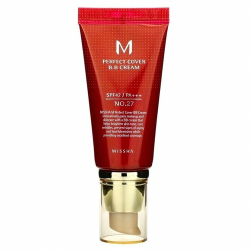 Тональный крем для лица ББ-крем Missha M Perfect Cover BB Cream SPF42  №27 50 мл.