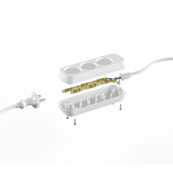 Удлинитель электрический ЭРА UDL-10-370 Greenline 3 розетки без заземления 7м ПВС 2x1мм2