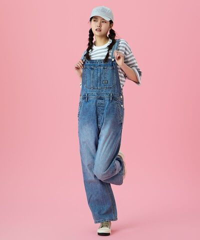 Джинсовый комбинезон с передним корманом