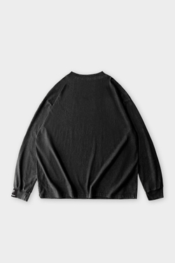 Лонгслив SHMOT "BLANK" GARMENT DYE Черный