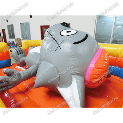 Коммерческий надувной батут "Кот на отдыхе"