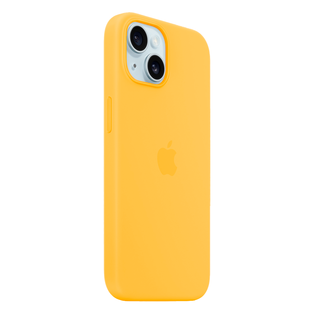 Силиконовый чехол с поддержкой MagSafe Apple Silicone Case для iPhone 15, Sunshine (Лучезарный желтый)