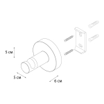 Крючок одинарный FIXSEN "COMFORT CHROME" хром FX-85005