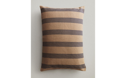 Zara Home наволочка декоративная из хлопка, светло-бежевый, в полоску, 50x75 см