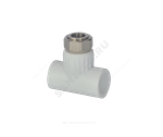 Тройник PP-R комбинированный белый Дн 20х1/2" с накидной гайкой VALFEX 10140020