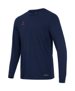 Футболка баскетбольная с длинным рукавом DIVISION PerFormDRY Pre-Match Longsleeve Jersey, темно-синий