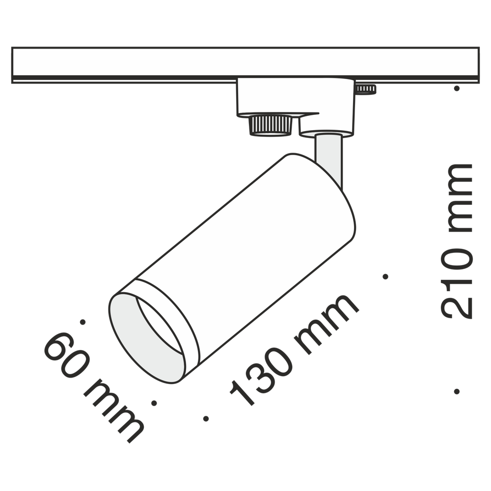 Трековый светильник Technical TR004-1-GU10-B