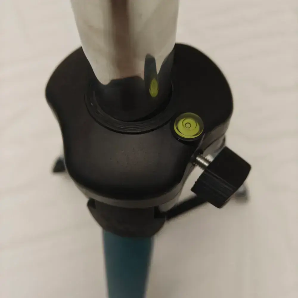 Распорная штанга-штатив для лазерного уровня 4 м с треногой + поворотная головка 360 / телескопическая/нержавеющая сталь